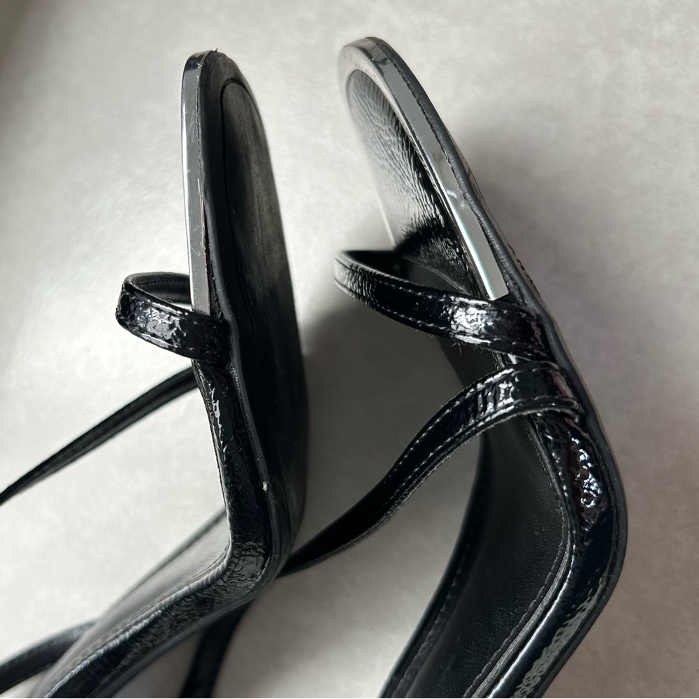 DKNY Women's Black Danielle Square-Toe Strappy Stiletto Dress Sandals SZ 7 - Picture 5 of 5